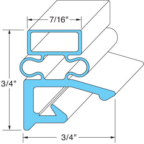 HOBART 00-280984-00005 - DOOR GASKET 24 1/2" X 25 1/2"