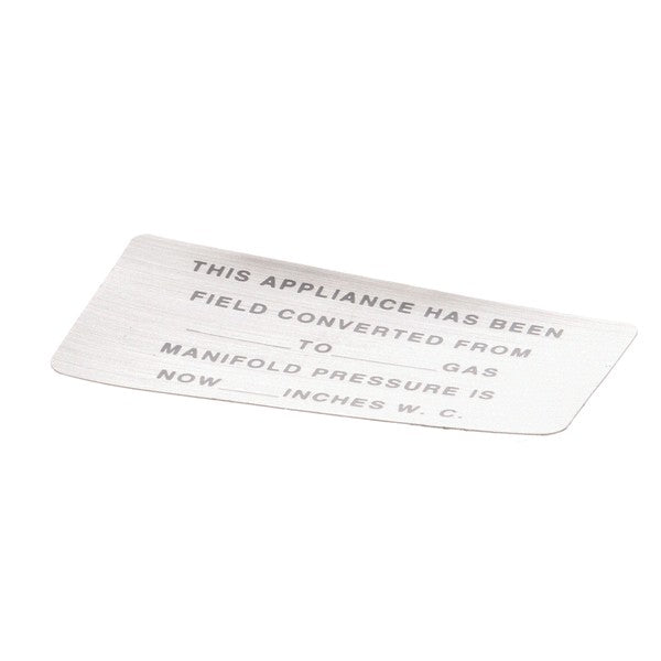 HOBART 00-421727-00015 - CONVRSION (GAS) BLANK LABL