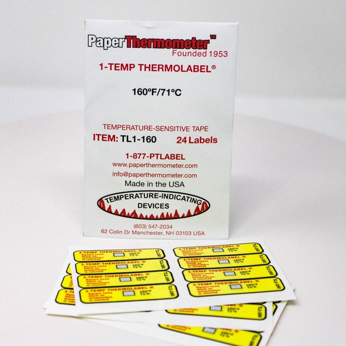 PAPER THERMOMETER CO TL1-160 - THERMO LABELS