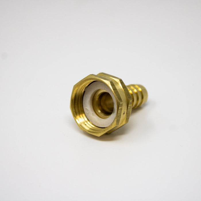 L191-0812 3/4" HOSE BARB x 1/2" FHT BRASS, GARDEN HOSE SWIVEL