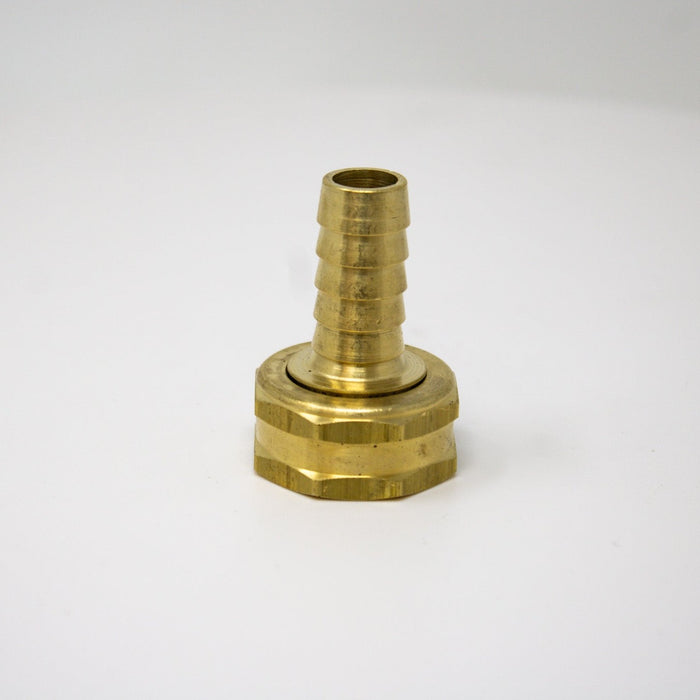 L191-0812 3/4" HOSE BARB x 1/2" FHT BRASS, GARDEN HOSE SWIVEL