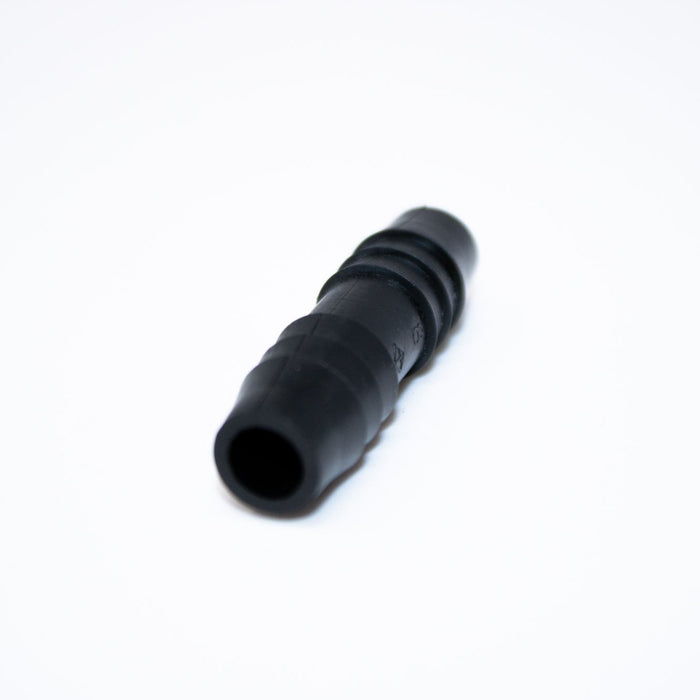 3/8" HOSE ID X 3/8" HOSE ID BLACK HDPE CONNECTOR