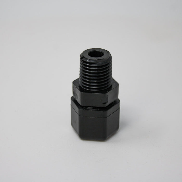 60418 US PLASTICS 1/4" NOM. TUBE OD x 1/4" MALE NPTF BLACK MALE CONNECTOR