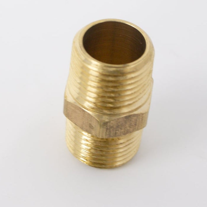 NIPPLE, HEX, 1/2'' MPT, BRASS