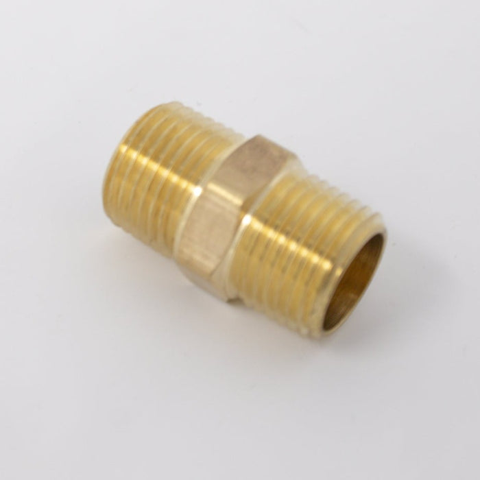 NIPPLE, HEX, 1/2'' MPT, BRASS