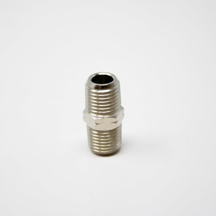 122ANI-B MIDLAND INDUSTRIES 1/4'' PIPE HEX NIPPLE NICKLE PLATED