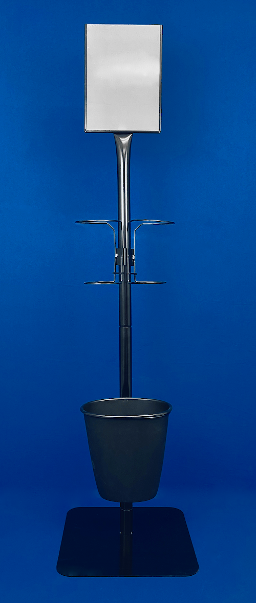 DUAL CANISTER H/W STAND, BLACK