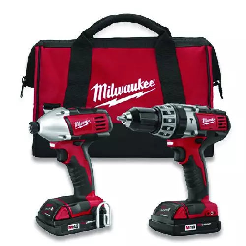 MILWAUKEE, LITHIUM-ION CORDLESS HAMMER DRILL/IMPACT DRIVER XC COMBO KIT (2-TOOL)