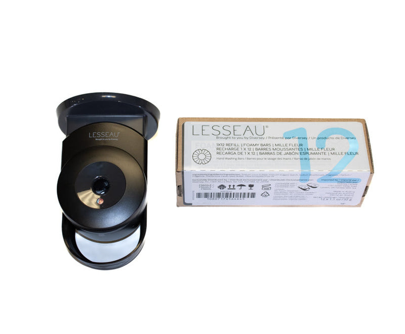 LESSEAU MANUAL BLACK SOAP DISPENSER