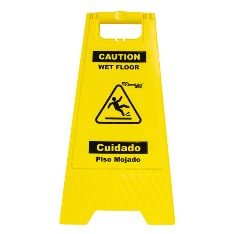 KL-790981 KLEENLINE PRO WET FLOOR SIGN, BILINGUAL, ENLISH/SPANISH