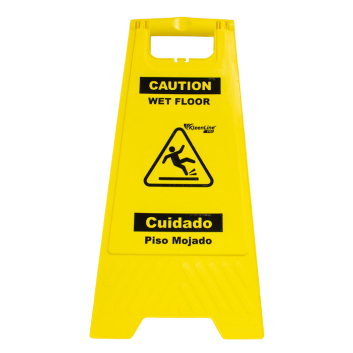 KL-790981 KLEENLINE PRO WET FLOOR SIGN, BILINGUAL, ENLISH/SPANISH