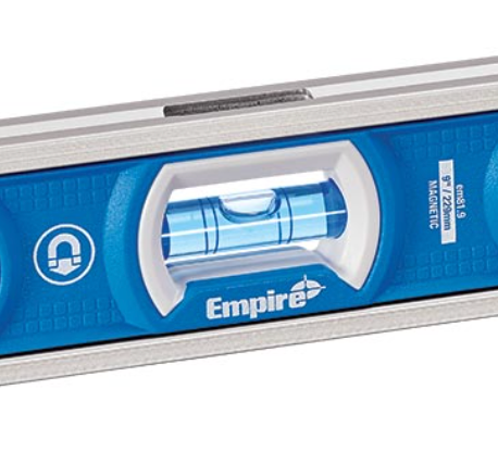 HEAVY- DUTY MAGNETIC ALUMINUM TORPEDO LEVEL, EMPIRE BLUE 9in.