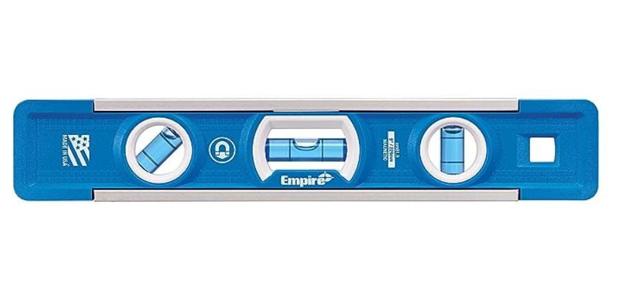 HEAVY- DUTY MAGNETIC ALUMINUM TORPEDO LEVEL, EMPIRE BLUE 9in.