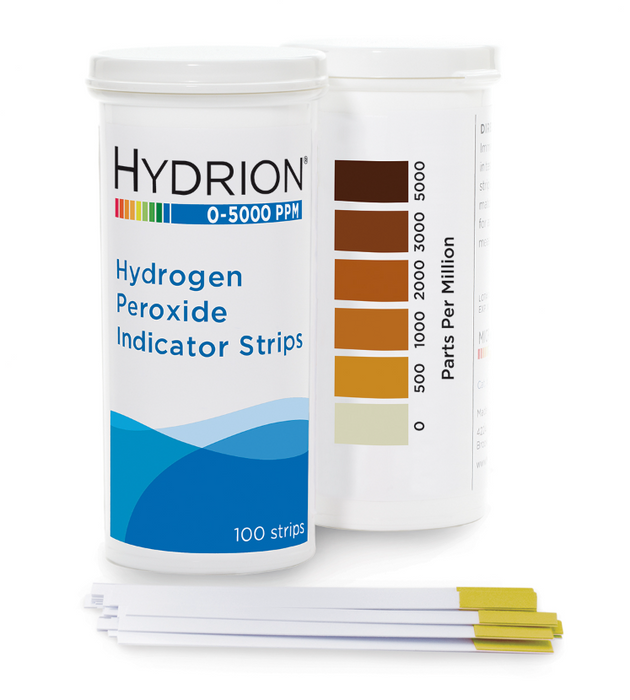 HYDROGEN PEROXIDE (0-5000 PPM) 100 strips/vial