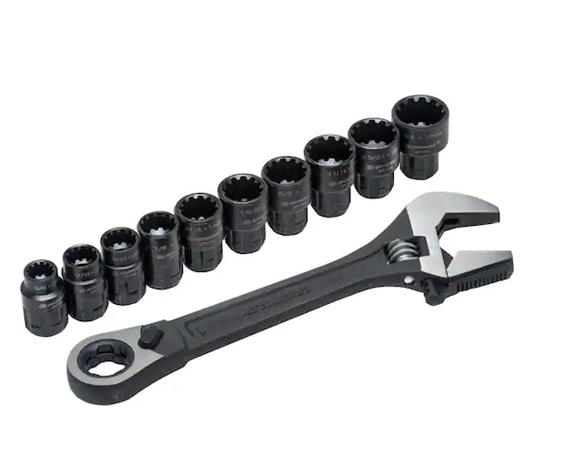 3/8 in. DRIVE PASS- THRU ADJUSTABLE WRENCH SET 11-PIECE)