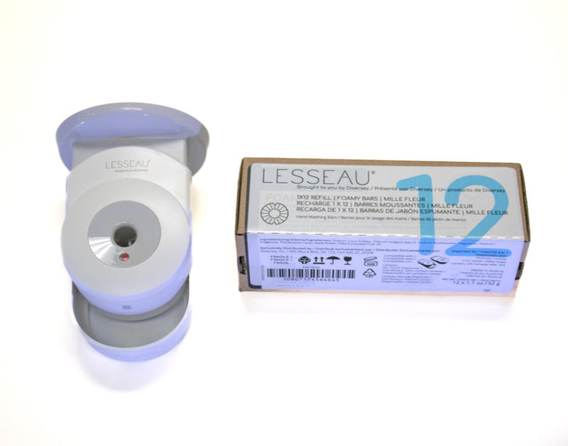 LESSEAU MANUAL WHITE SOAP DISPENSER