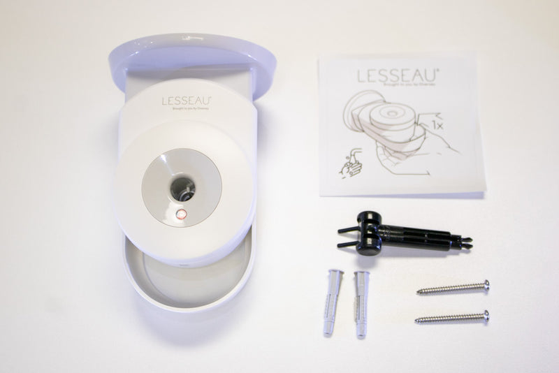 LESSEAU MANUAL WHITE SOAP DISPENSER