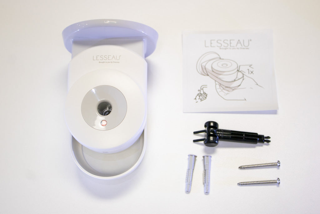 LESSEAU MANUAL WHITE SOAP DISPENSER KIT