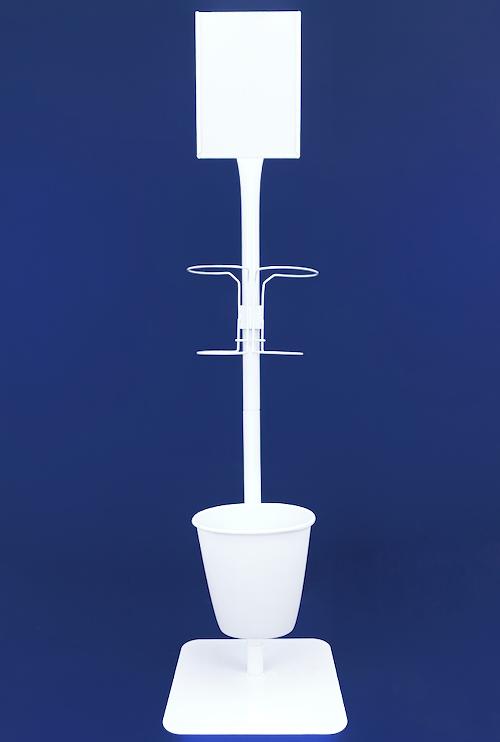 DUAL CANISTER H/W STAND,WHITE